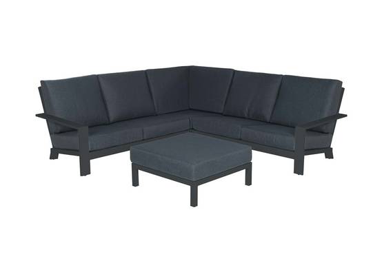 Garden Impressions - Salon de jardin Lincoln 4-pcs noir charbon/noir reflex - Garden Impressions - Imagen 1