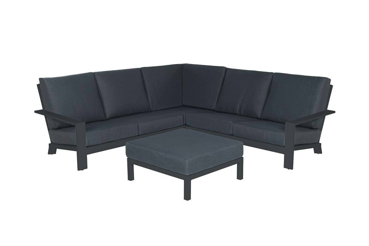 Garden Impressions - Salon de jardin Lincoln 4-pcs noir charbon/noir reflex - Garden Impressions - Imagen 1