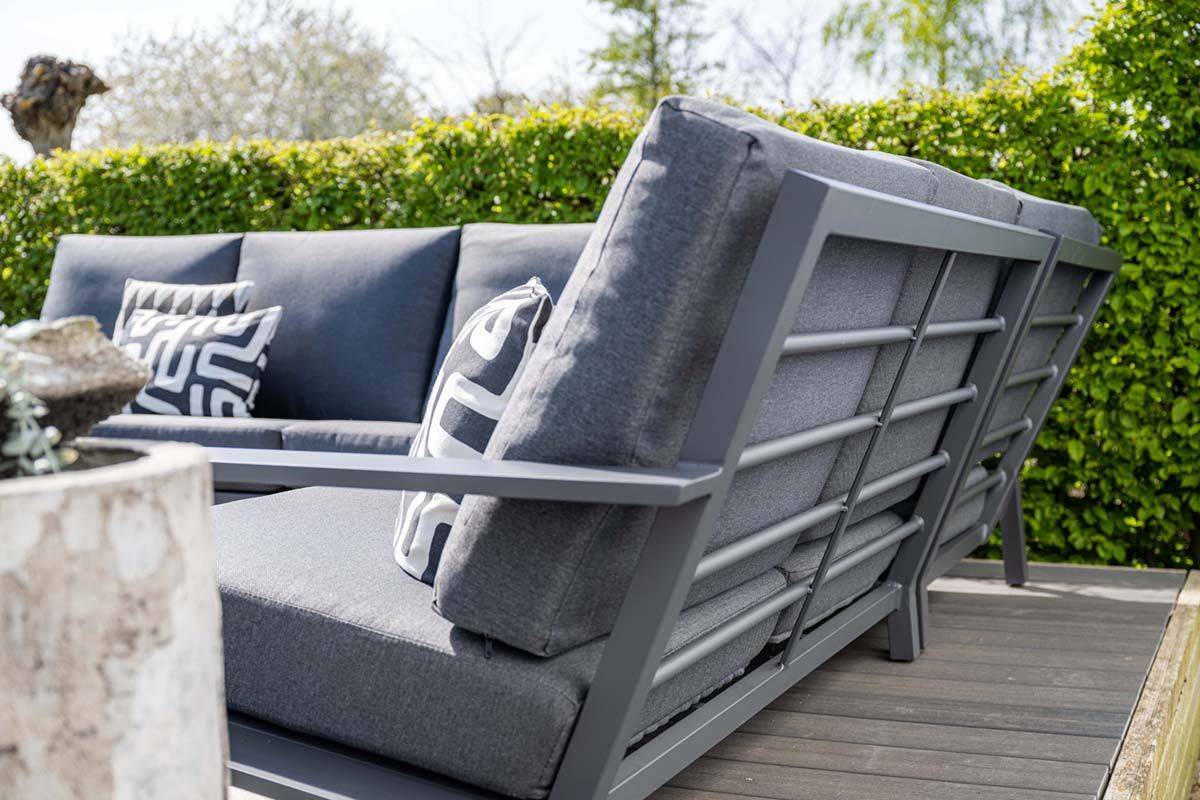 Garden Impressions - Salon de jardin Lincoln 4-pcs noir charbon/noir reflex - Garden Impressions - Imagen 5