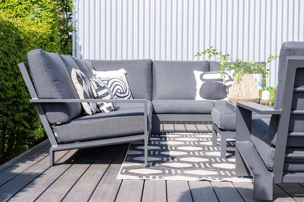 Garden Impressions - Salon de jardin Lincoln 4-pcs noir charbon/noir reflex - Garden Impressions - Imagen 8