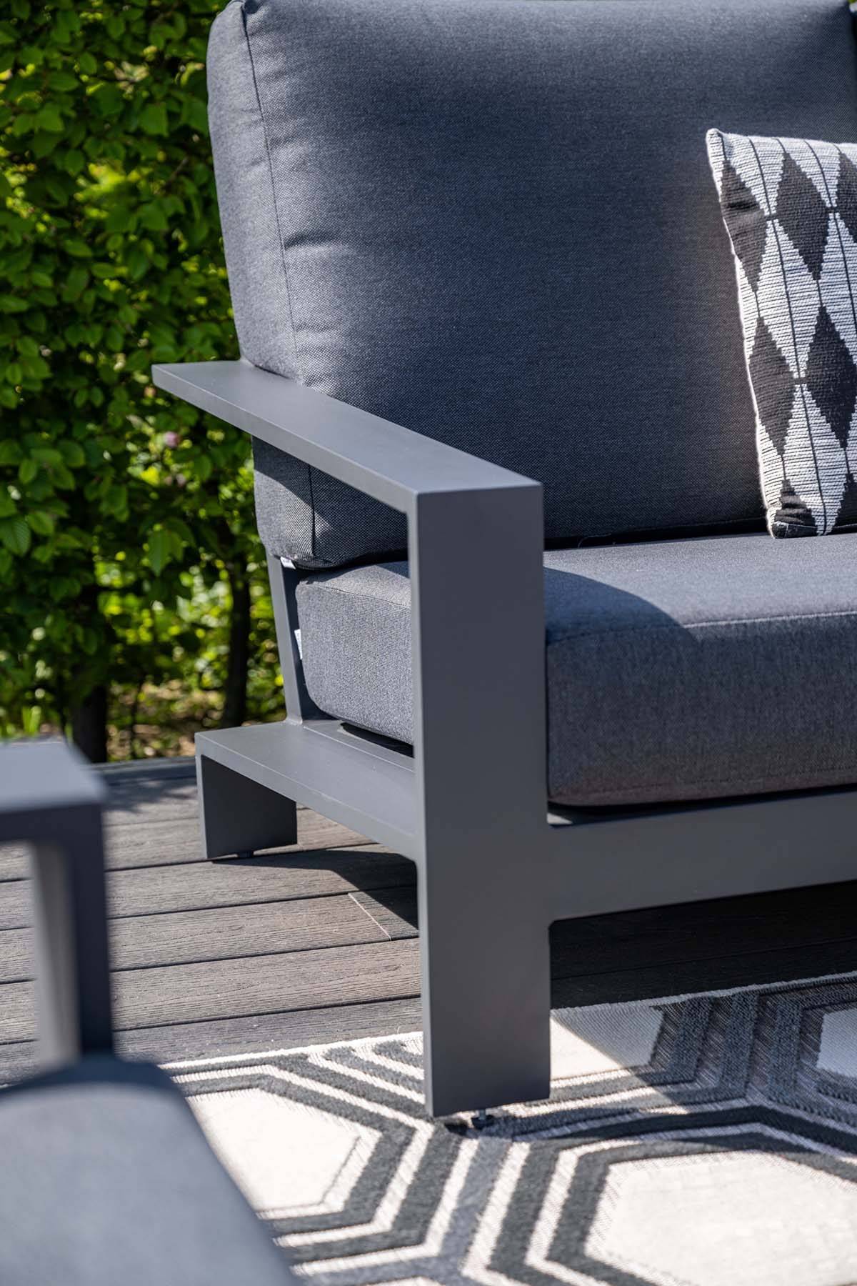 Garden Impressions - Salon de jardin Lincoln 4-pcs noir charbon/noir reflex - Garden Impressions - Imagen 7