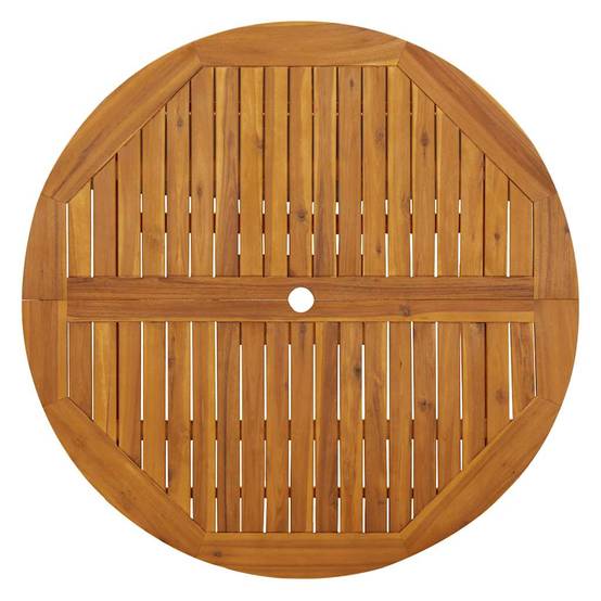 Table de Jardin Ronde Pliable Ø110cm en Bois d'Acacia Massif Huilé, Style Bistrot – ComfortXL Outdoor Living - Image 6