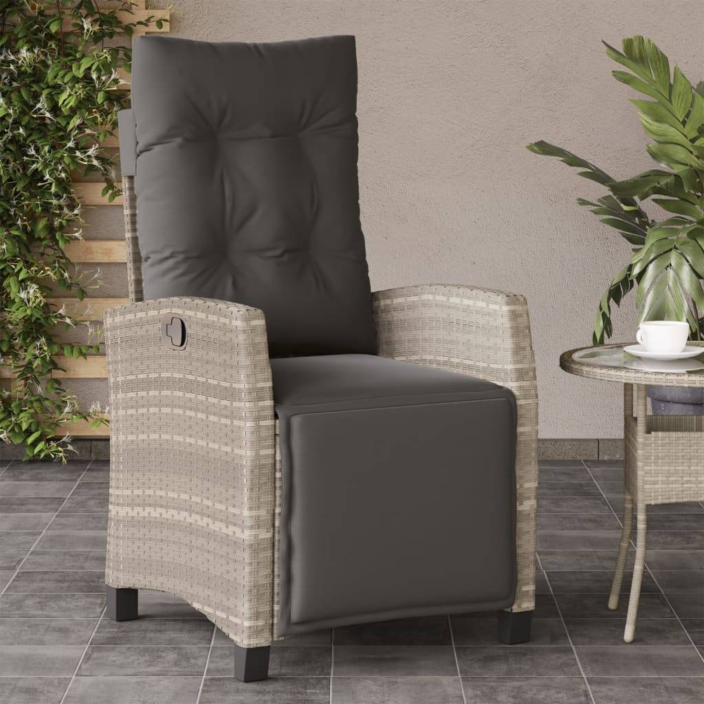 Chaise bois composite 1 places rotin gris  57 x 66 x 93 cm  - Prolenta premium  p390.4 - Image 2
