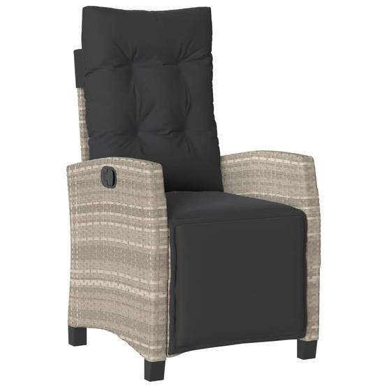Chaise bois composite 1 places rotin gris 57 x 66 x 93 cm - Prolenta premium p390.4 - Image 1