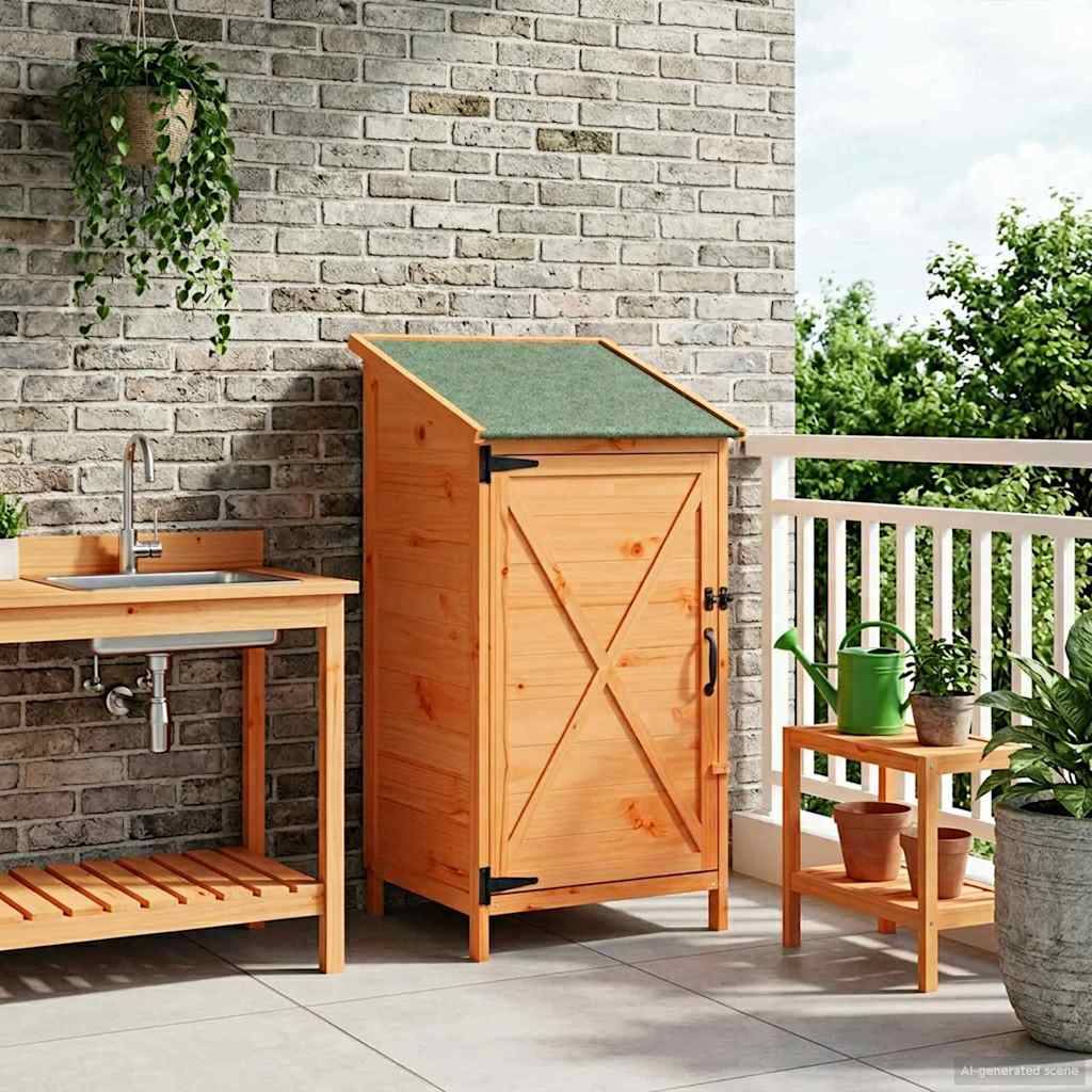 Vidaxl - Abri de jardin Marron 59,5 x 56 x 113,5 cm Bois de Sapin Massif 0.3m² vidaXL 42033471 - Image 1