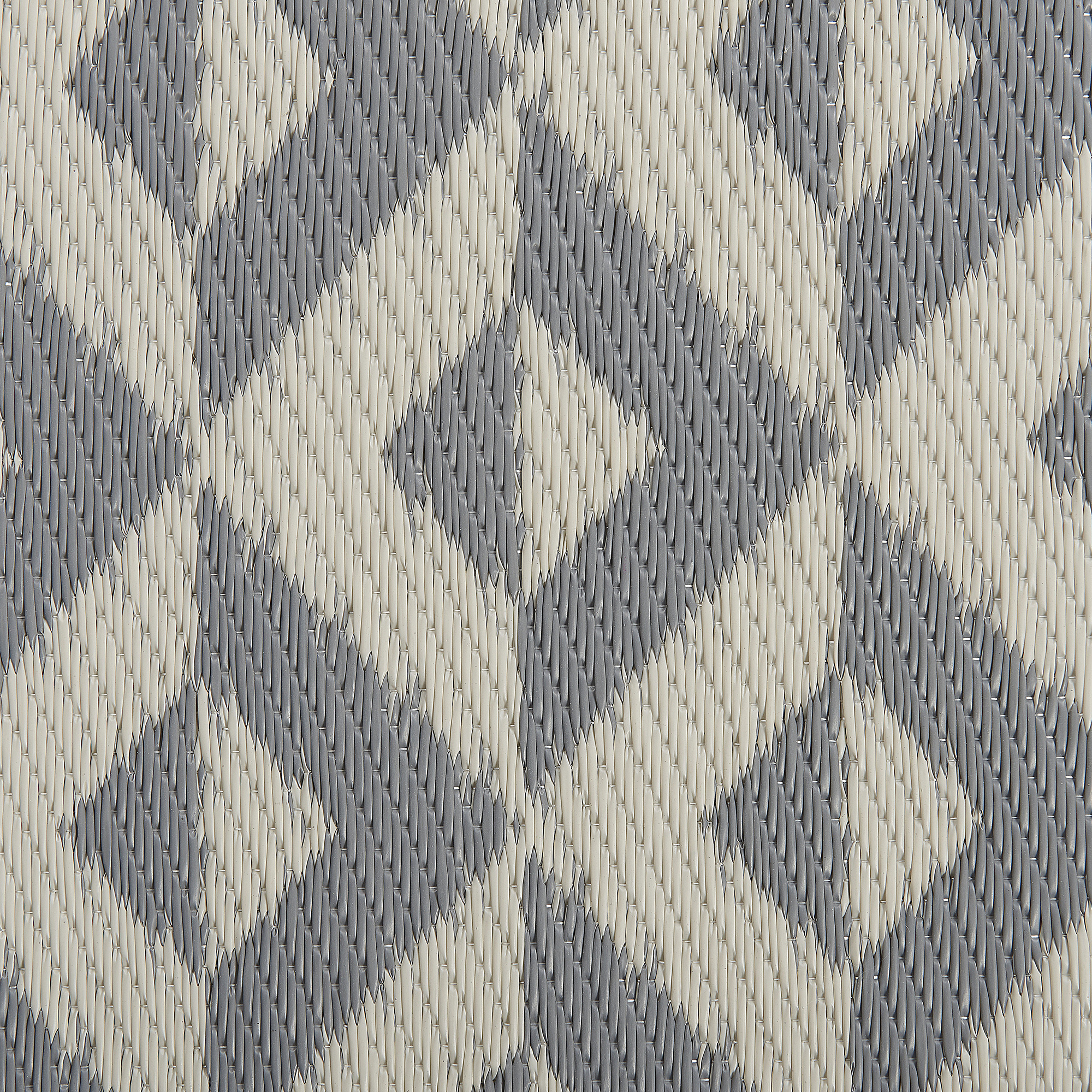 Beliani - Tapis Extérieur et Intérieur Polyvalent Gris et Blanc en Polypropylène Motif Géométrique 3D pour Salon ou Terrasse 120 x 180 cm Beliani - Imagen 6