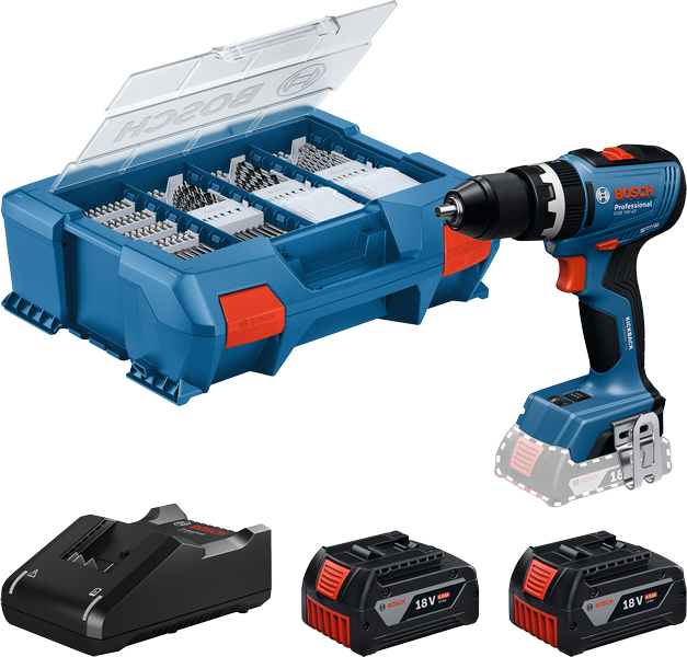 Bosch - Perceuse-visseuse à percussion 18V 2x4Ah GSB 18V-65 L-CASE PICK & CLICK | 06019N3307 - Bosch - Image 1