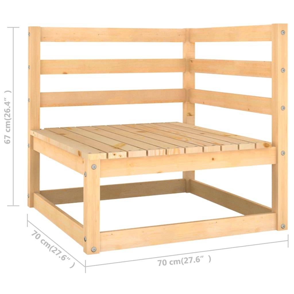 Helloshop26 - Salon de jardin meuble d'extérieur ensemble de mobilier 7 pièces avec coussins bois de pin massif - Imagen 6
