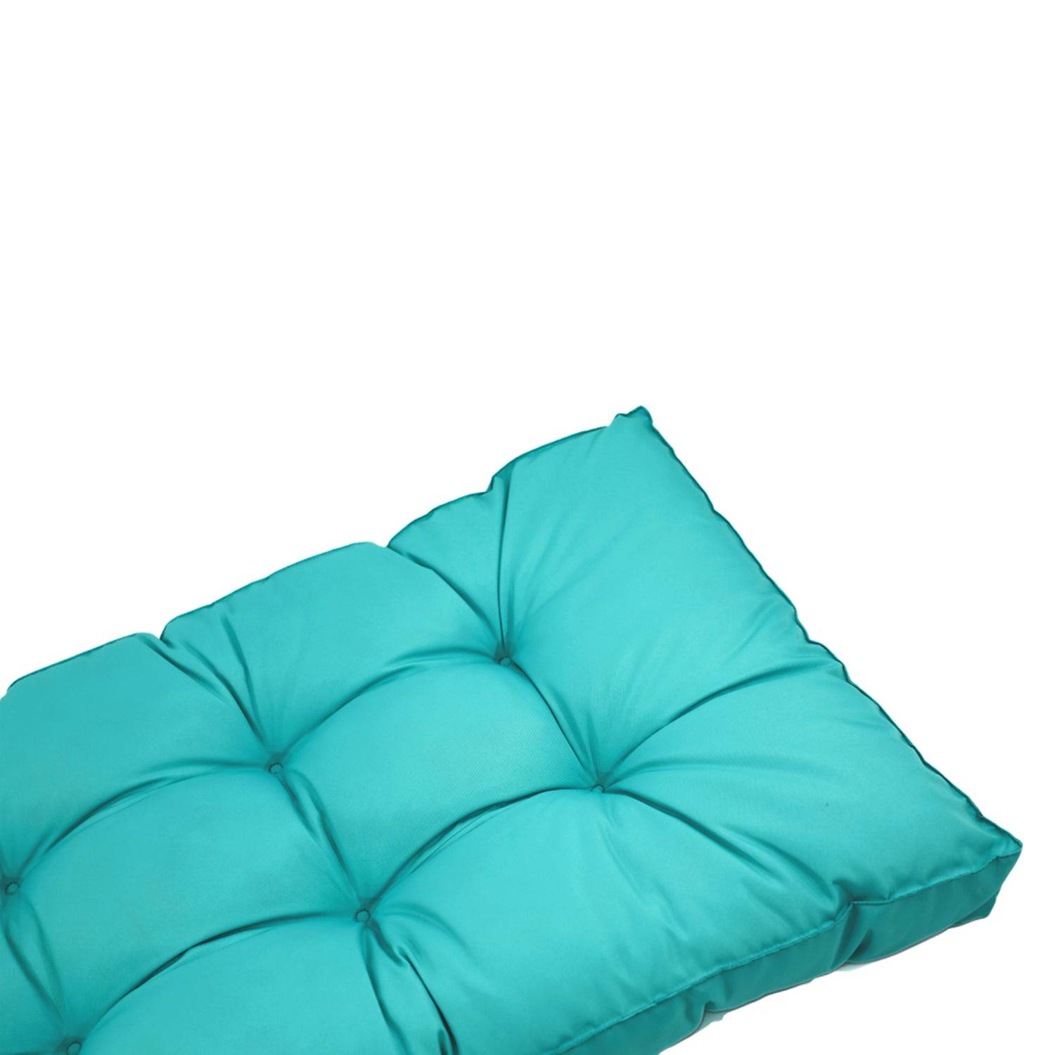 Coussins pour salon de jardin capitonné 100x50cm Bleu caraibes - Déco arts - Image 7