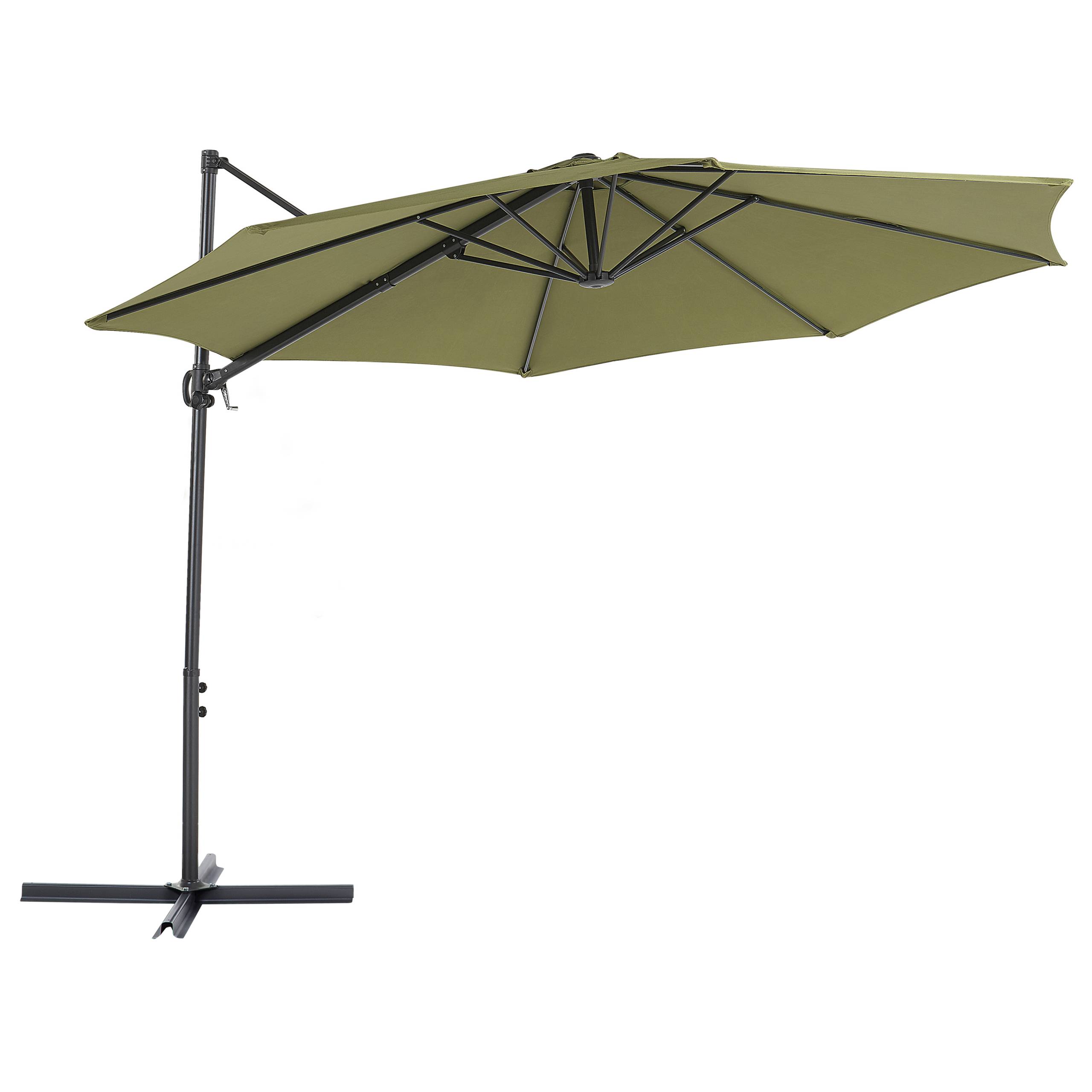 Beliani - Parasol déporté Tissu Vert olive SAVONA II - Beliani - Imagen 1