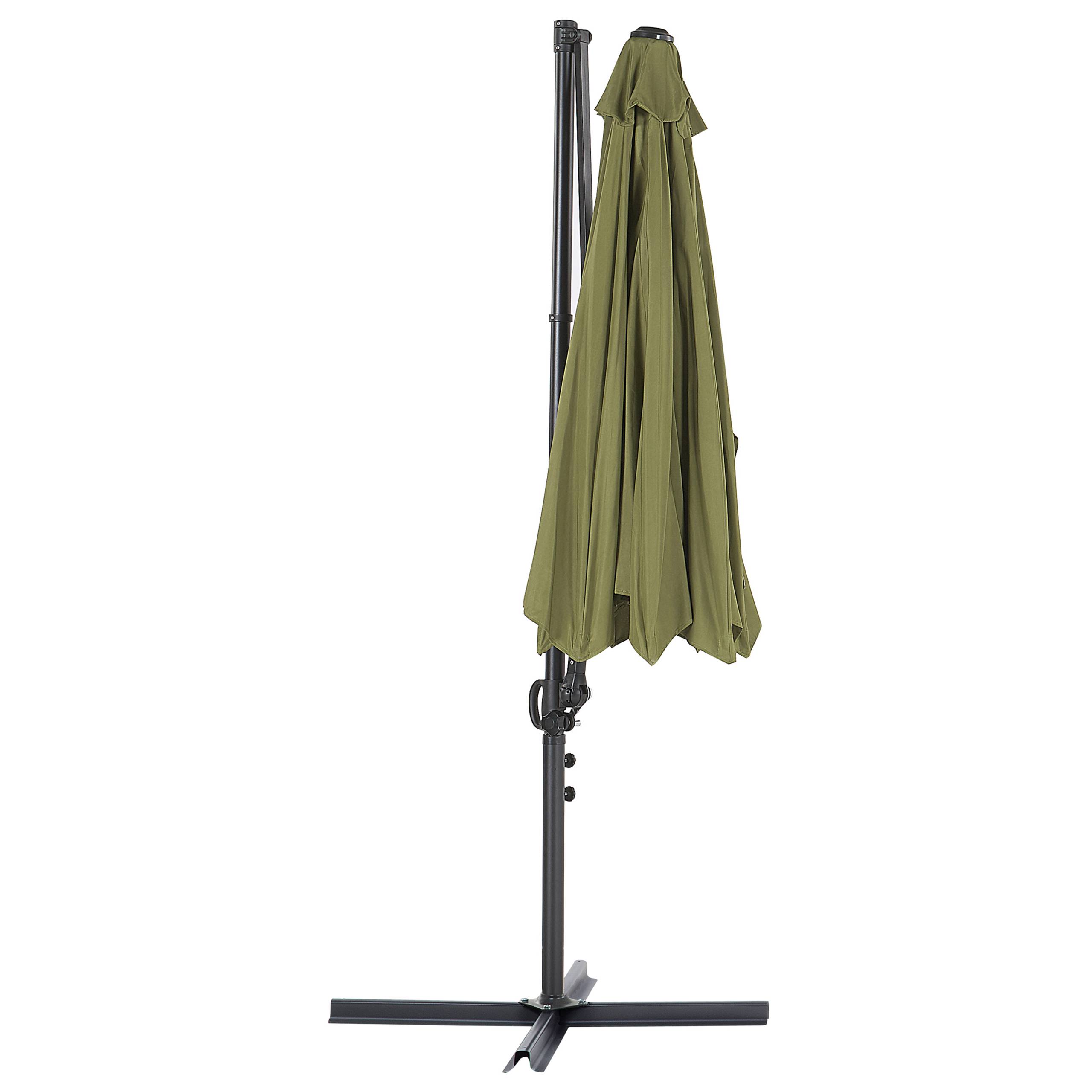 Beliani - Parasol déporté Tissu Vert olive SAVONA II - Beliani - Imagen 5