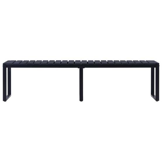 PANGIVO - Banc de jardin PS et fer noir 180 x 40 x 45 cm - PANGIVO - Image 2