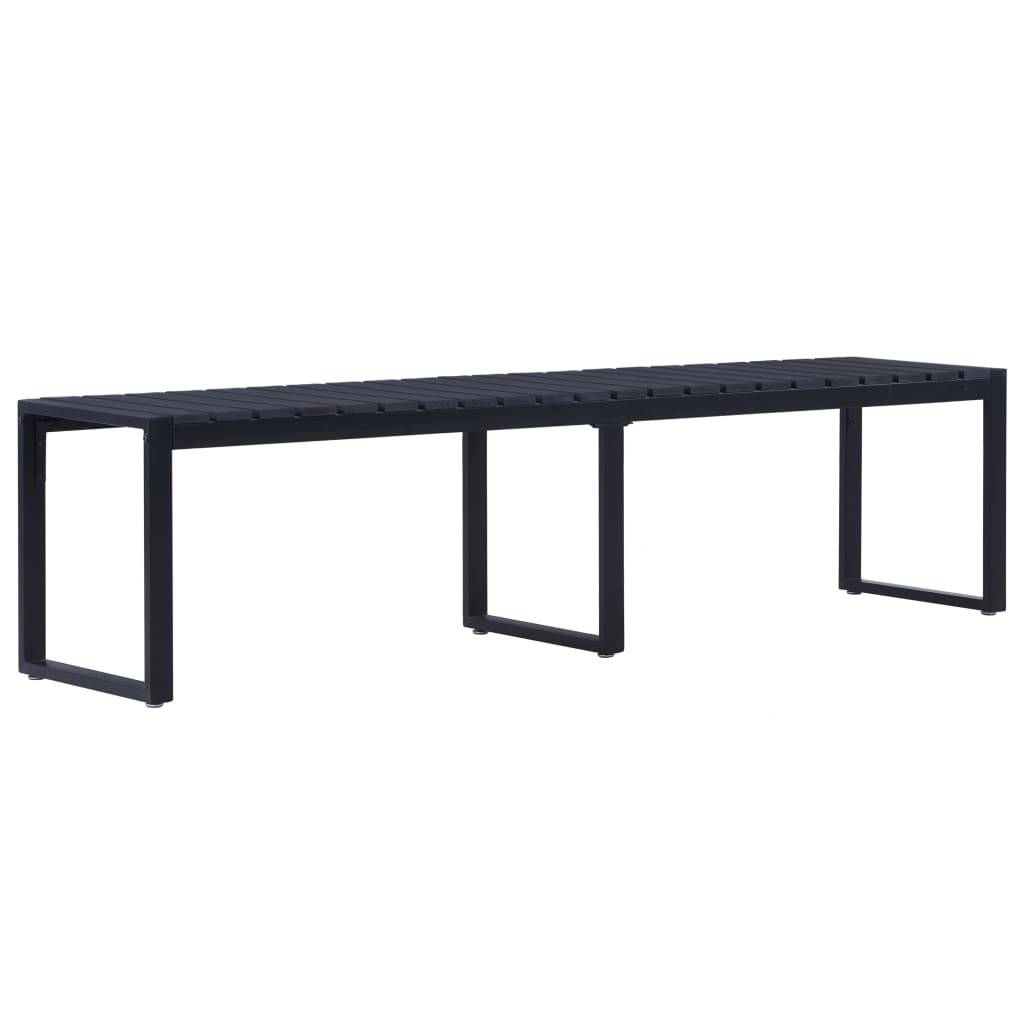 PANGIVO - Banc de jardin PS et fer noir 180 x 40 x 45 cm - PANGIVO - Image 1