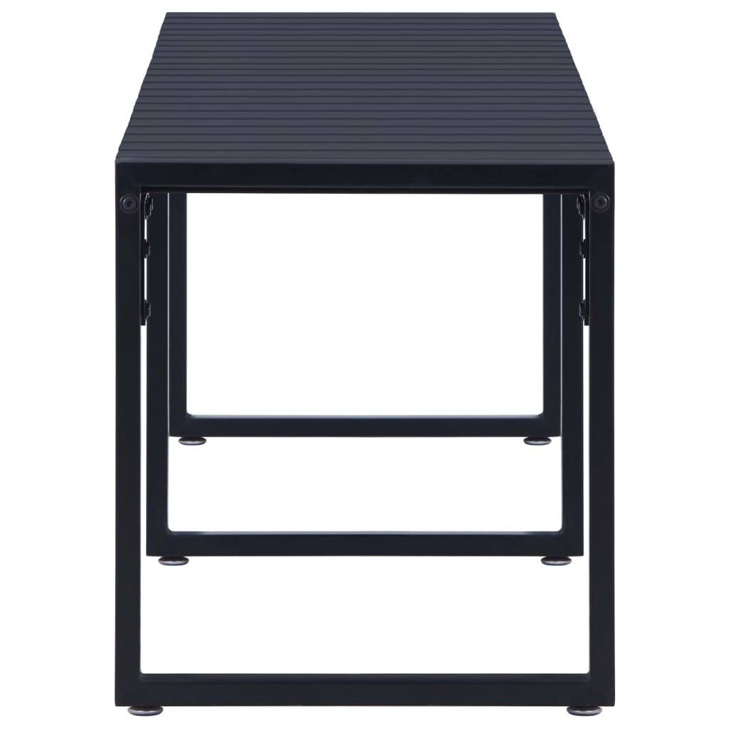 PANGIVO - Banc de jardin PS et fer noir 180 x 40 x 45 cm - PANGIVO - Image 3