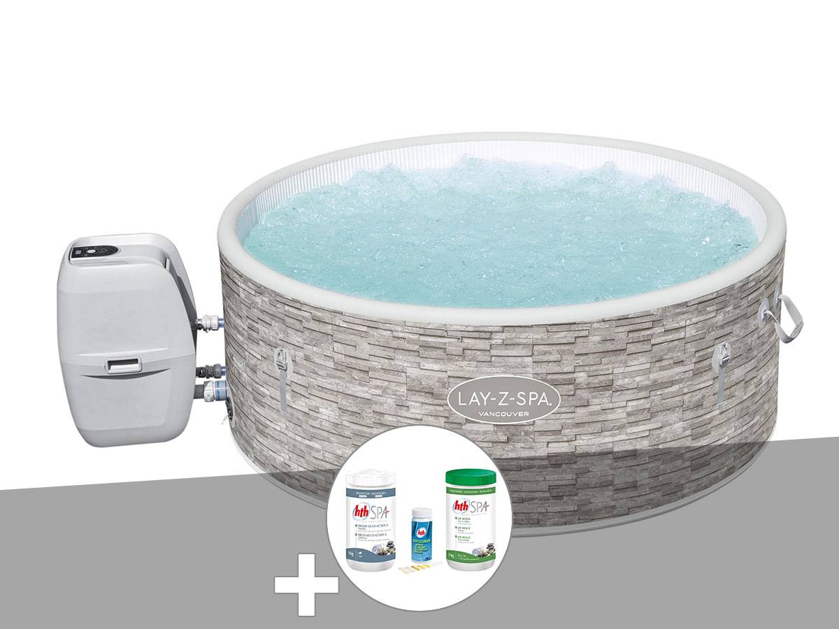 Bestway - Kit spa gonflable Bestway Lay-Z-Spa Vancouver rond Airjet Plus 3/5 places + Kit traitement brome