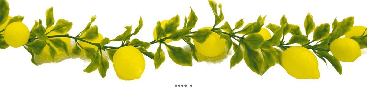 Artificielles - Guirlande de 20 citrons artificiels en Plastique soufflé L 2 m - Imagen 1