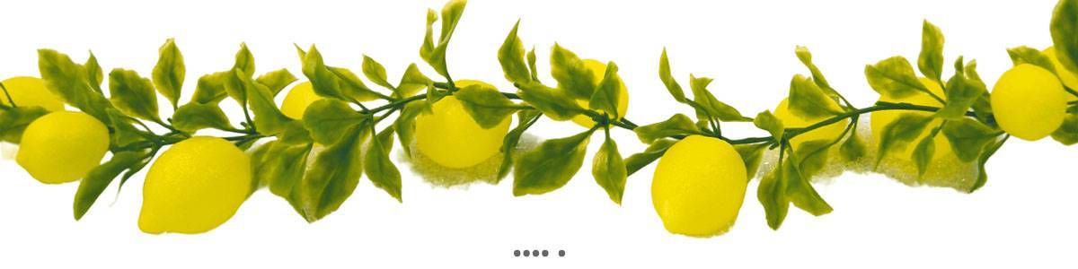 Artificielles - Guirlande de 20 citrons artificiels en Plastique soufflé L 2 m - Imagen 2