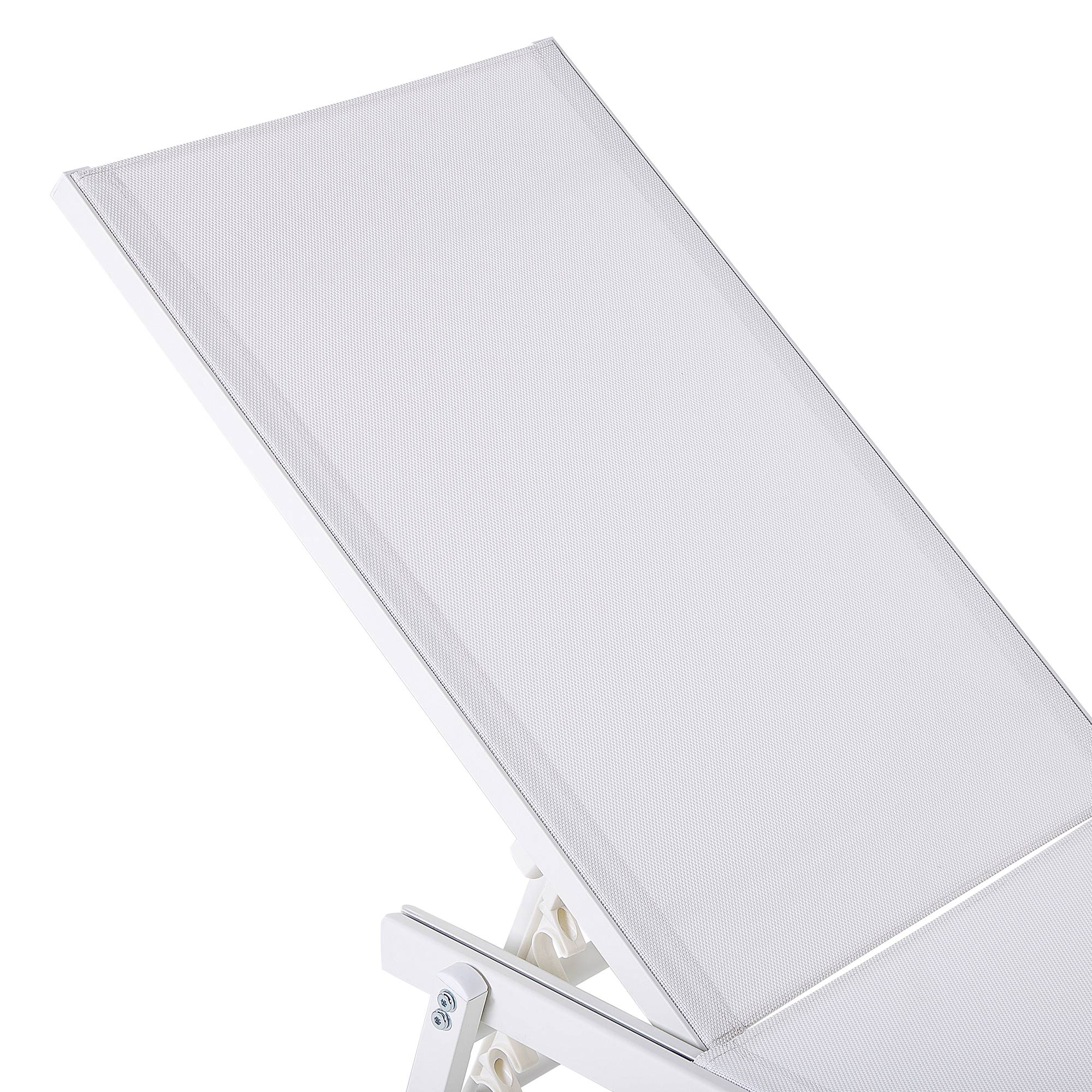 Beliani - Chaise longue Aluminium Blanc PORTOFINO - Beliani - Imagen 4