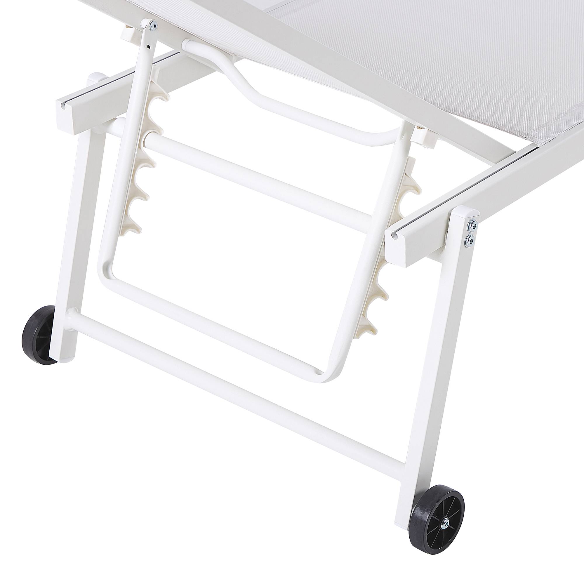 Beliani - Chaise longue Aluminium Blanc PORTOFINO - Beliani - Imagen 5