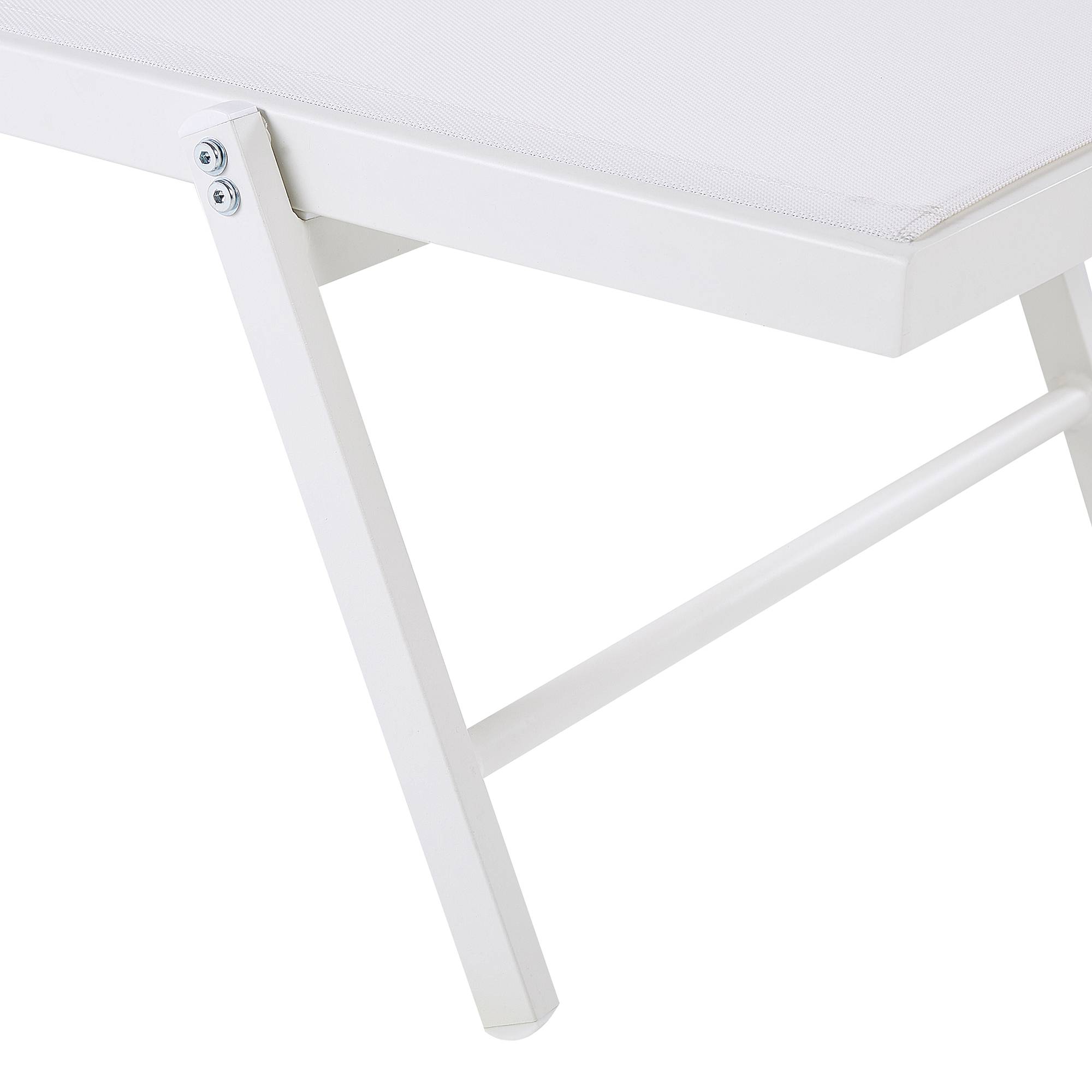 Beliani - Chaise longue Aluminium Blanc PORTOFINO - Beliani - Imagen 6