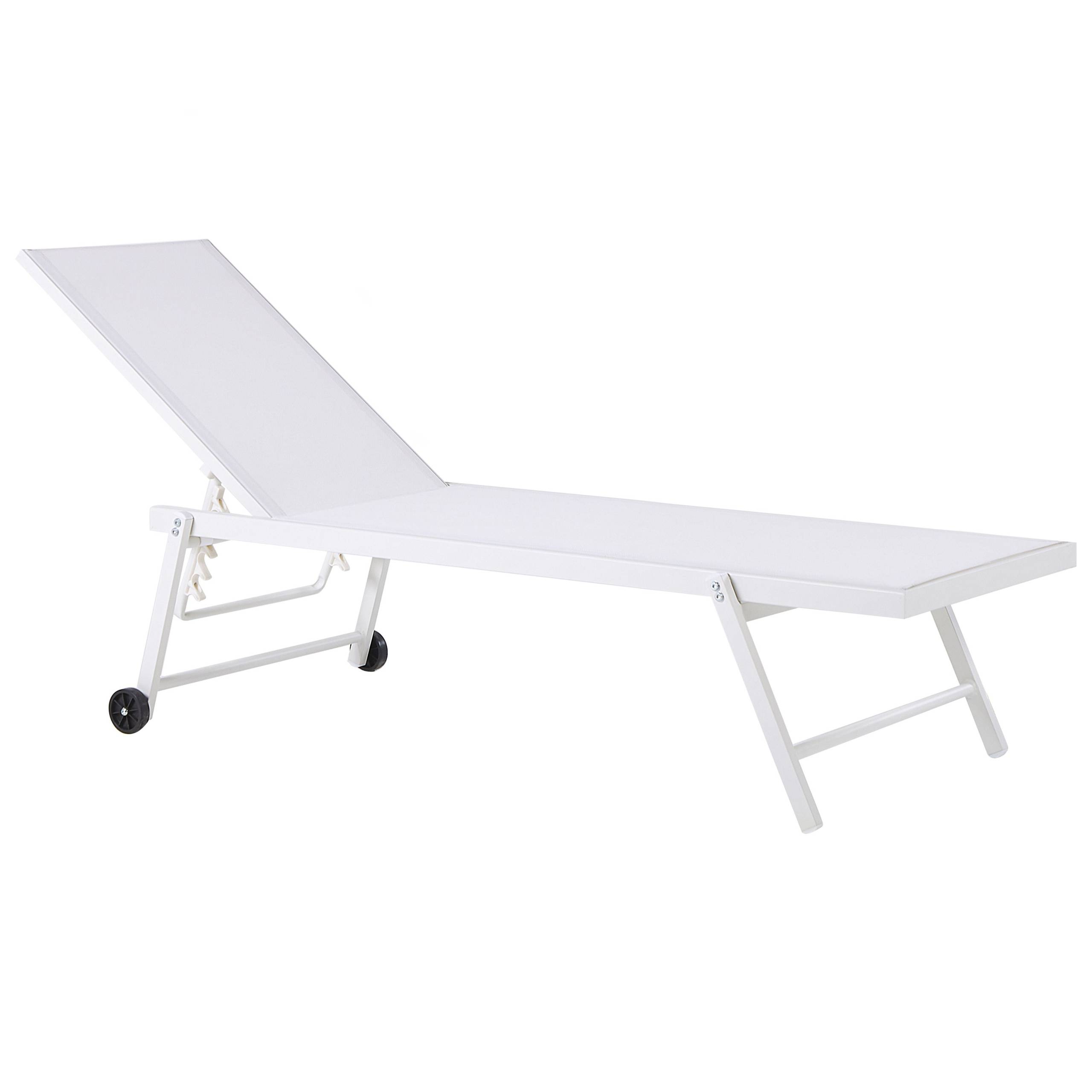 Beliani - Chaise longue Aluminium Blanc PORTOFINO - Beliani - Imagen 2