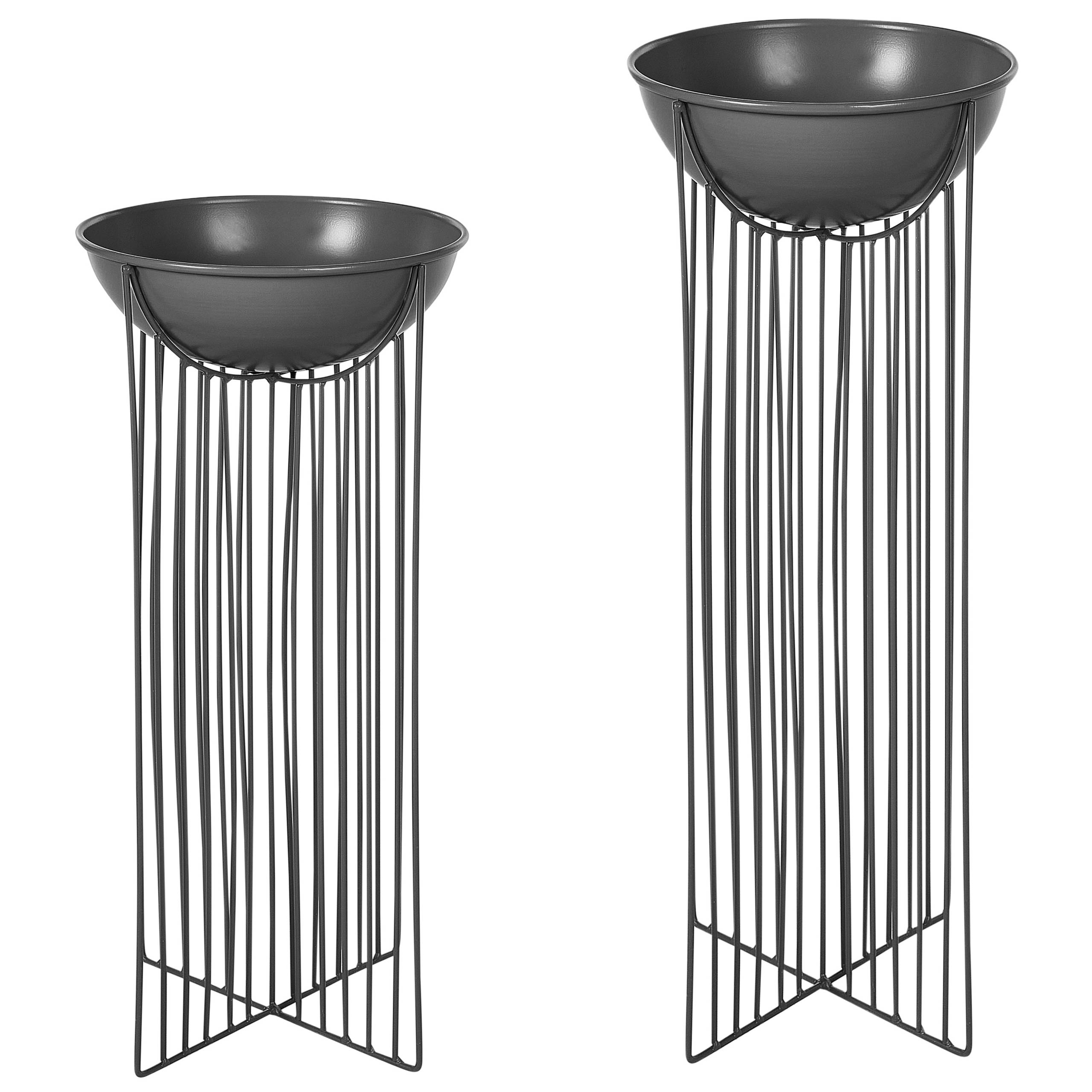 Cache-pot d'intérieur Métal Noir FICARIA - Beliani