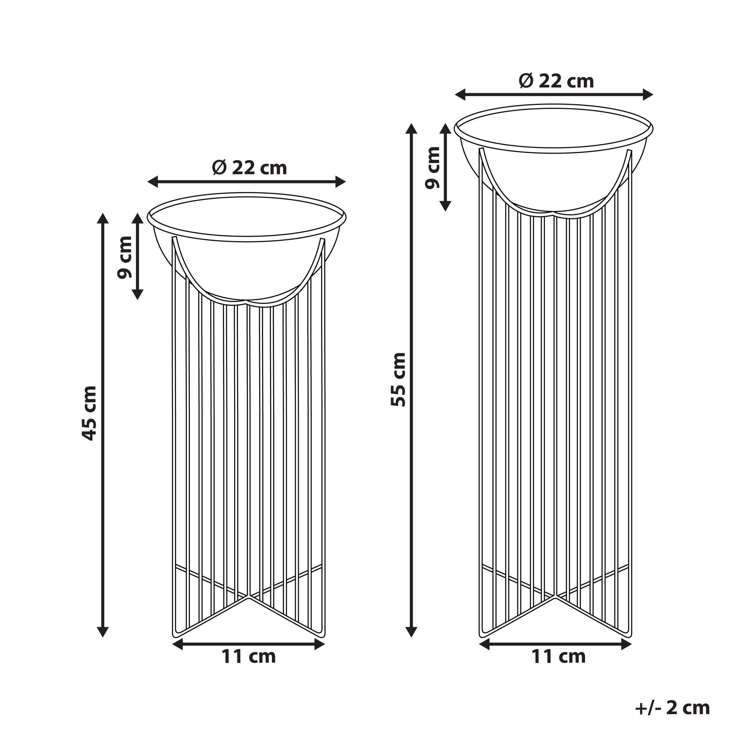 Cache-pot d'intérieur Métal Noir FICARIA - Beliani - Image 2