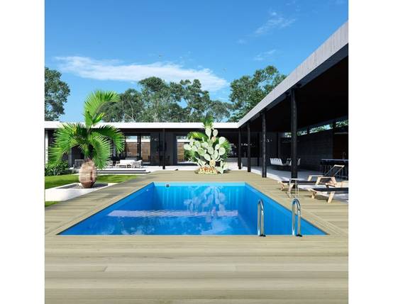 Altanka - Piscine hors sol en bois AQUA 8.5 x 4.35 - H.1.45 m, bleu pâle, fixations à visser - BAS7309OSPL - ALTANKA - Image 3