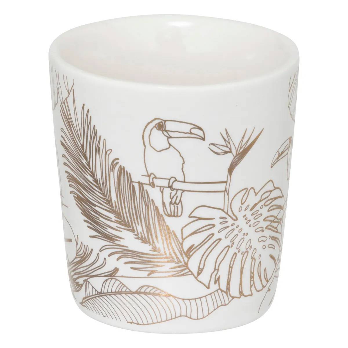 Lot de 4 Tasses à Café "Toucan" 10cl Blanc - Image 2