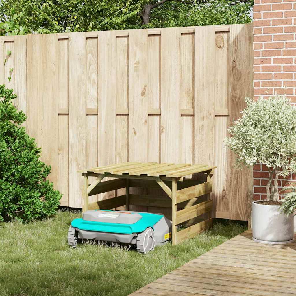 PANGIVO - Garage pour tondeuse à gazon bois de pin marron 84 x 80 x 56 cm - PANGIVO - Image 4