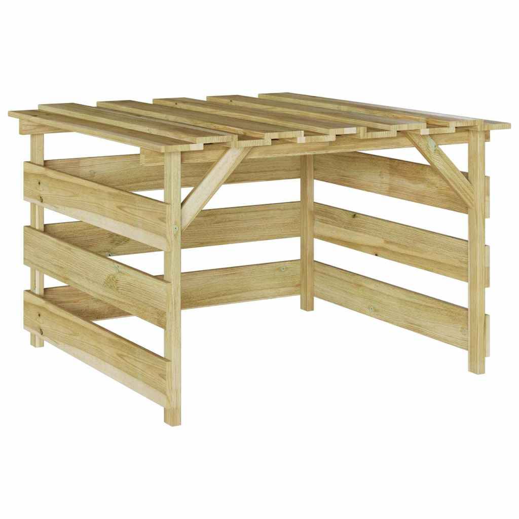 PANGIVO - Garage pour tondeuse à gazon bois de pin marron 84 x 80 x 56 cm - PANGIVO - Image 2
