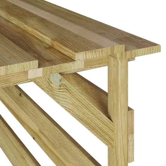 PANGIVO - Garage pour tondeuse à gazon bois de pin marron 84 x 80 x 56 cm - PANGIVO - Image 8