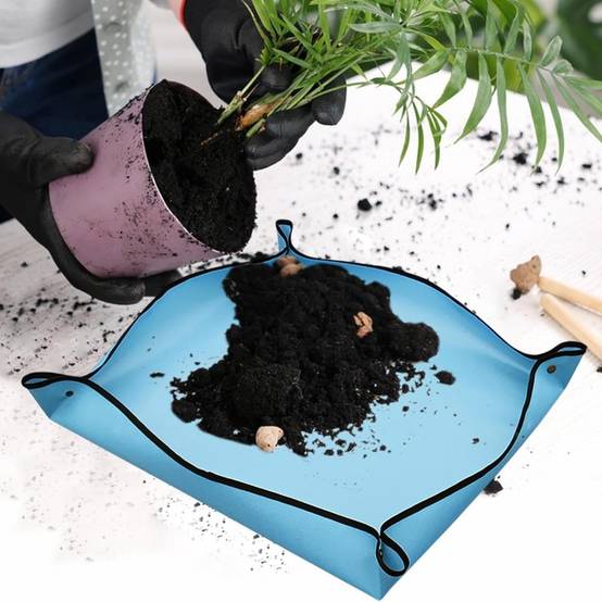 Tapis de Rempotage Bleu 32x32 cm - Protection Anti-Déversement pour Plantation et Transplantation - Lytech - Image 6