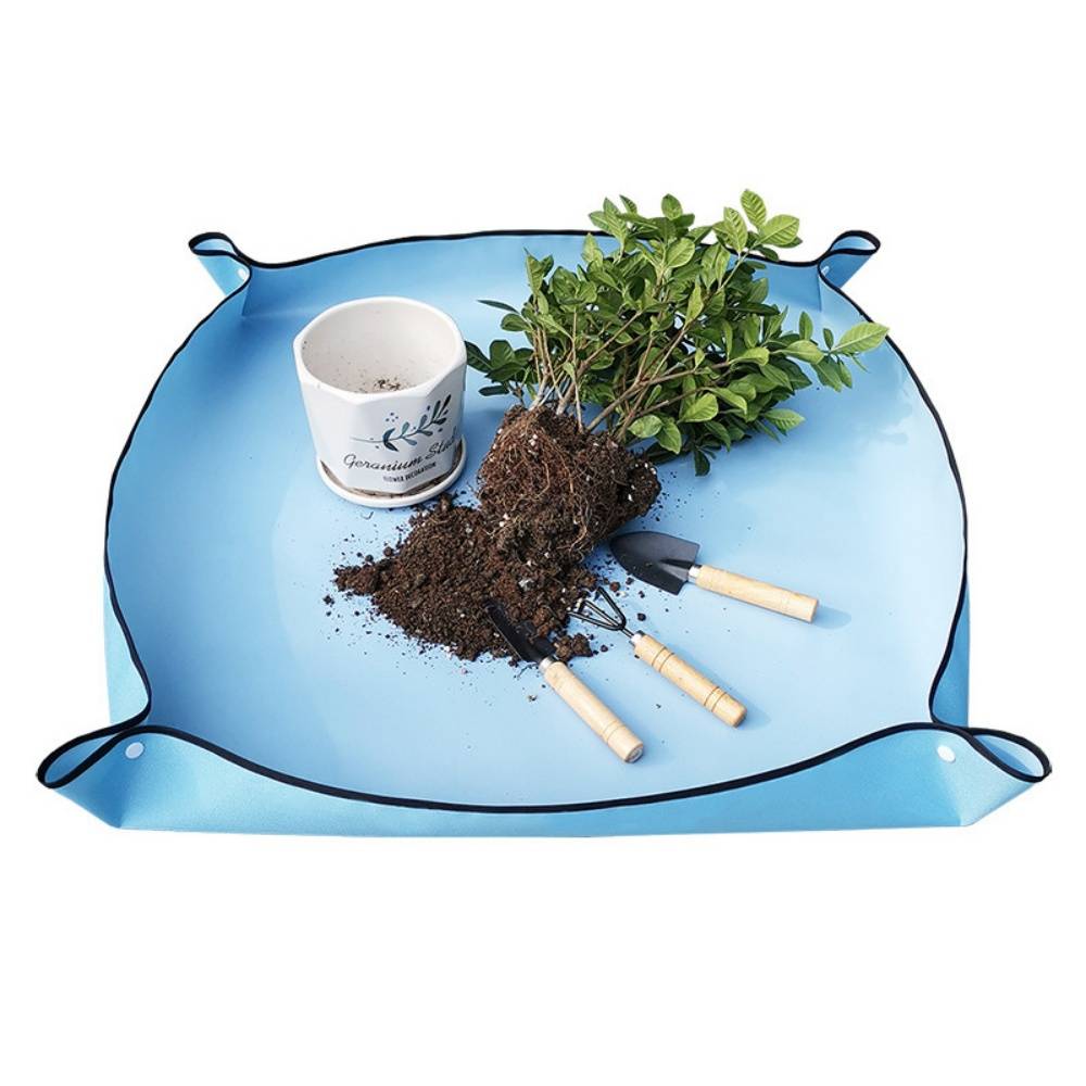 Tapis de Rempotage Bleu 32x32 cm - Protection Anti-Déversement pour Plantation et Transplantation - Lytech - Image 1