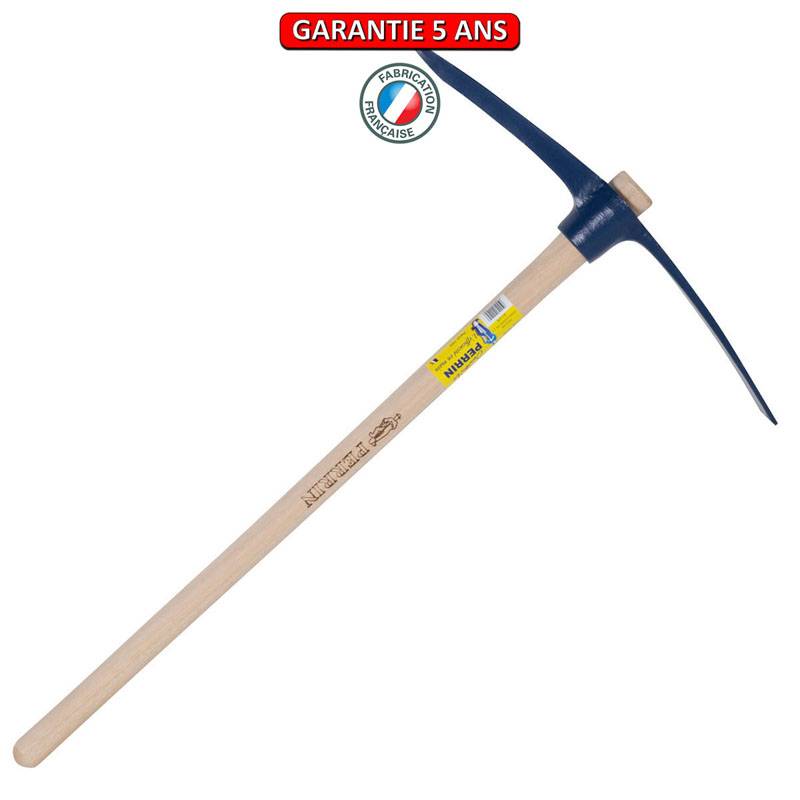 Outils Perrin - Pioche terrassier œil rond 2,5 kg – Emmanché droit 100 cm