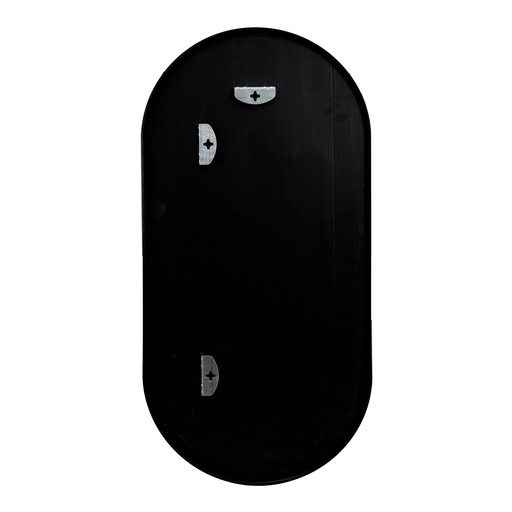 Helloshop26 - Miroir mural ovale 30 x 60 cm noir mat - Imagen 4