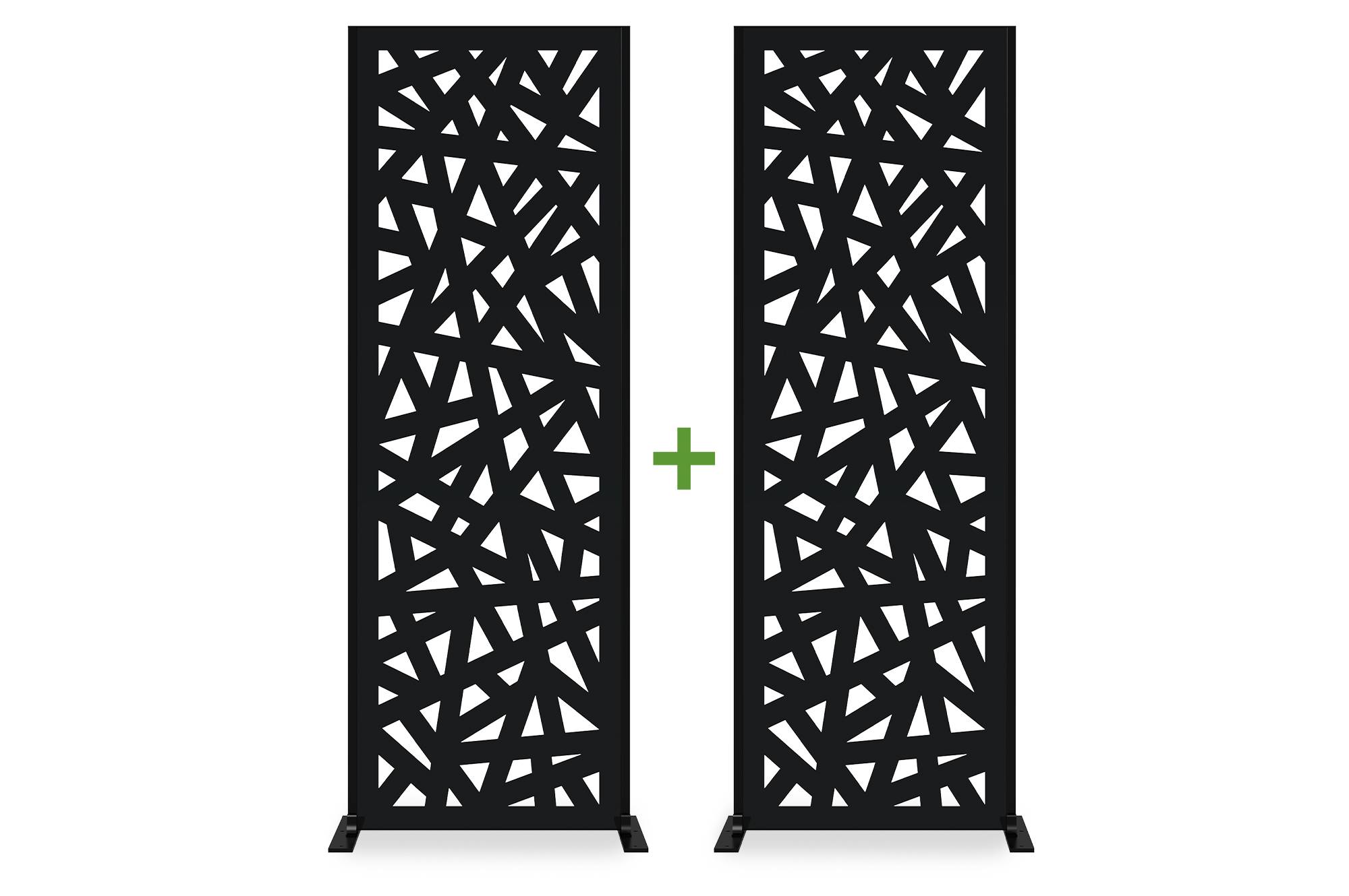 CASANOOV - Casanoov Lot de 2 panneaux décoratifs RUIVO noir H.160 cm motif intégral - Image 1