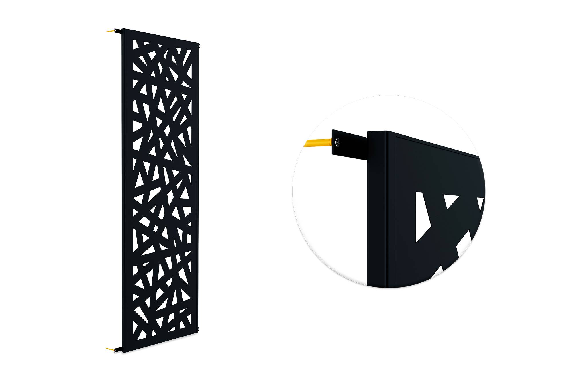 CASANOOV - Casanoov Lot de 2 panneaux décoratifs RUIVO noir H.160 cm motif intégral - Image 6
