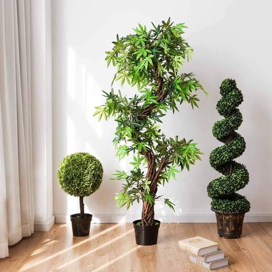 Arbre Artificiel Plante Artificielle en Pot Convient pour Intérieur ou Extérieur 160 cm - Image 6