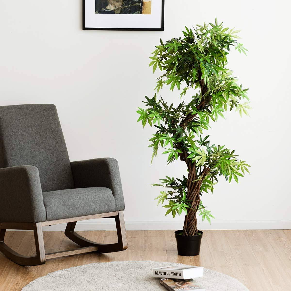 Arbre Artificiel Plante Artificielle en Pot Convient pour Intérieur ou Extérieur 160 cm - Image 2