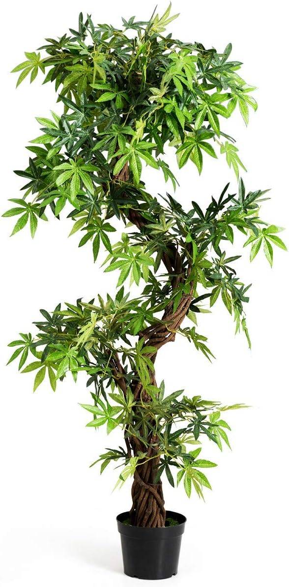 Arbre Artificiel Plante Artificielle en Pot Convient pour Intérieur ou Extérieur 160 cm - Image 1