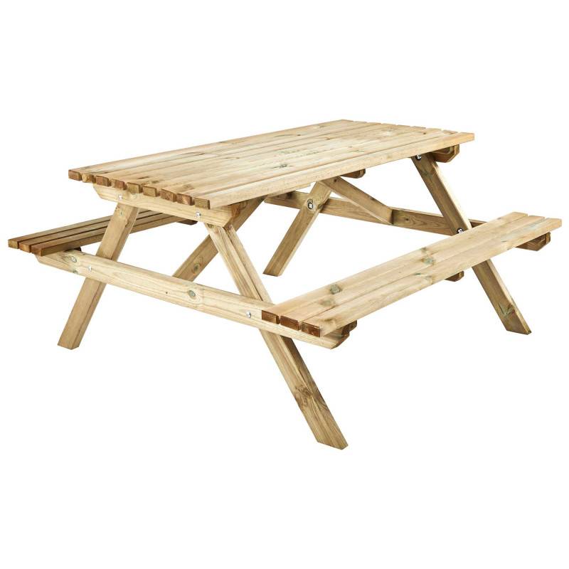 Forest Style - TABLE PIQUE NIQUE BOIS 150CM - Imagen 1
