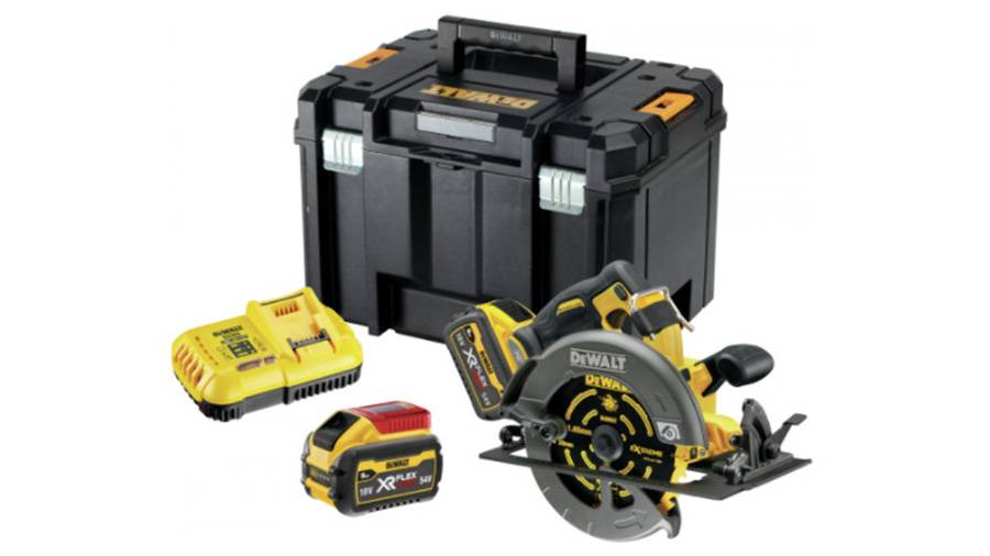 Scie circulaire 2.0 XR FLEXVOLT 54V 3Ah Li-Ion Brushless DEWALT - 190mm - 2 batteries - coffret TSTAK - DCS578X2-QW