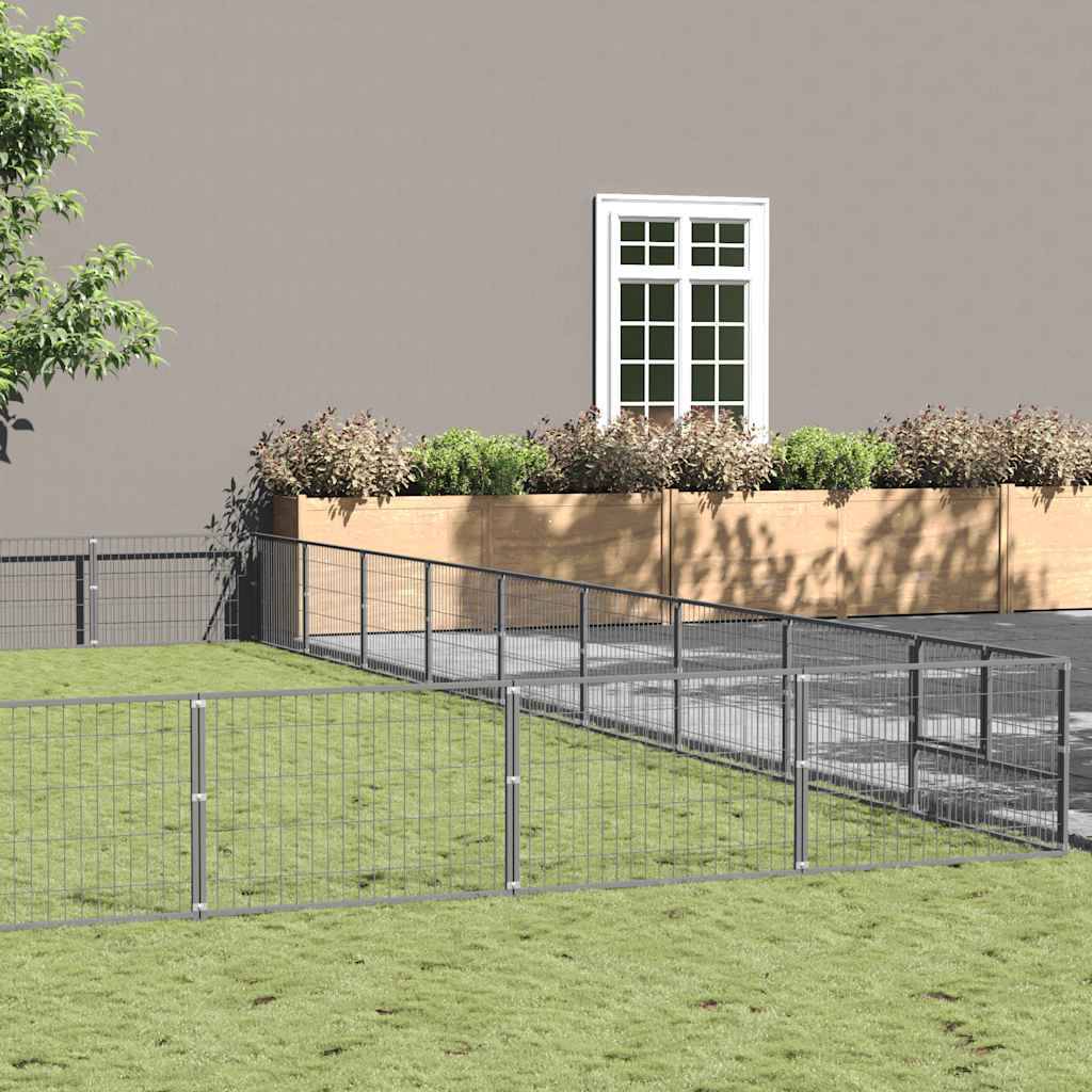 Vidaxl - Chenil Argenté 81 m² Acier vidaXL 3082195 - Imagen 1