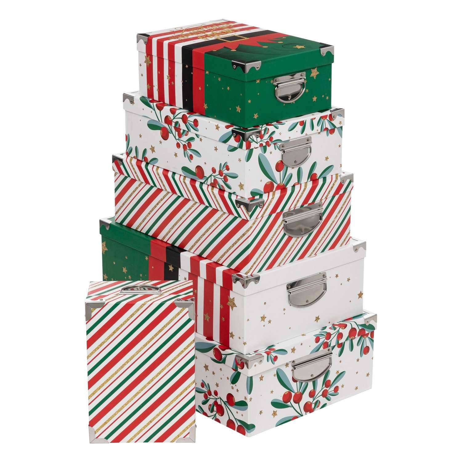 Atmosphera - Lot de 6 boîtes pour cadeaux de Noël - Atmosphera - Imagen 1