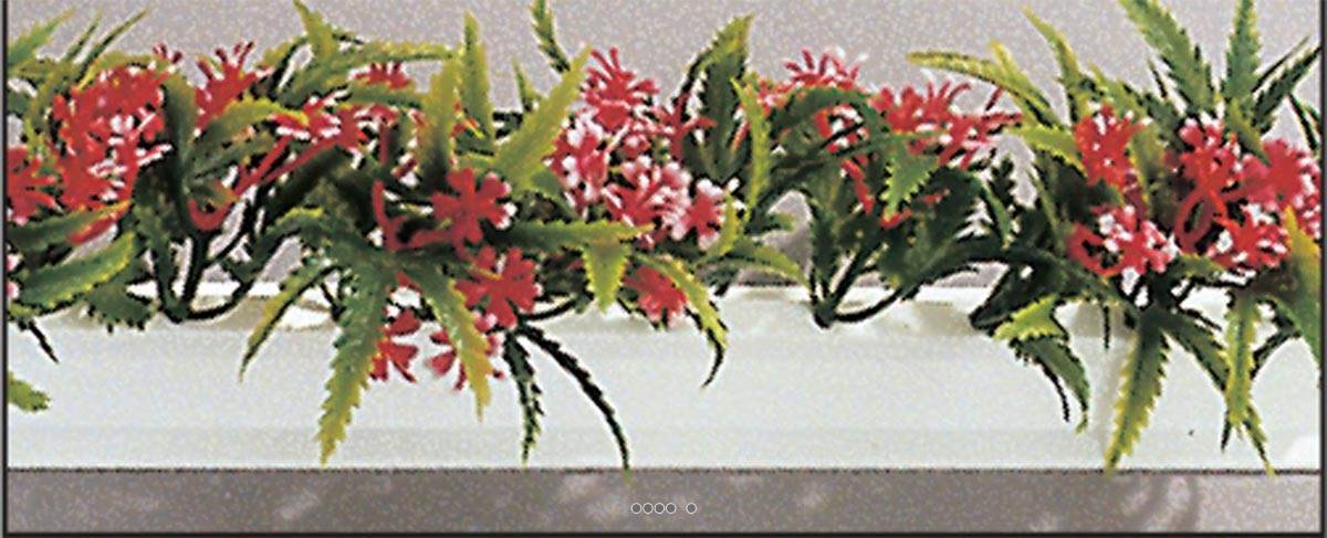 Artificielles - Barrette x12 séparateurs socle blanc L25cm fleur de la passion factice