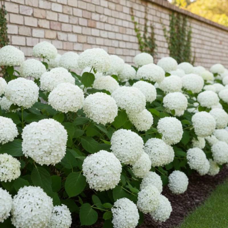 Hortensia de Virginie Annabelle, Hortensia arborescens à fleurs Blanche - feuillage Caduc - Godet - 5/20 cm-  hauteur à maturité De 1,00 m à 1,50 m - Imagen 3