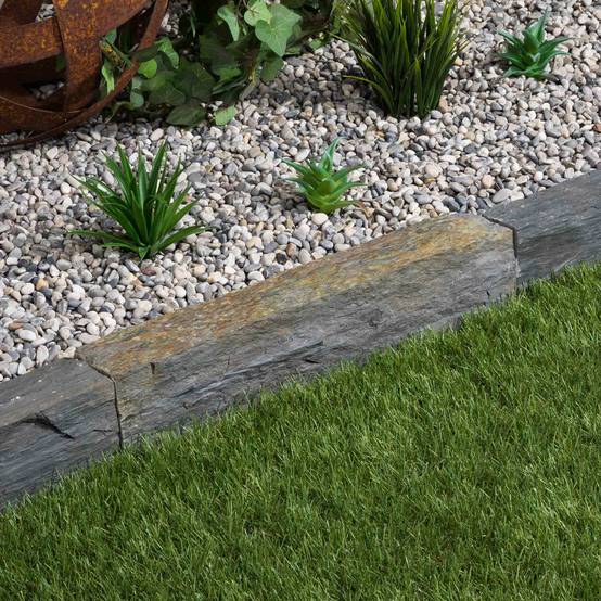 Bordure de jardin Schiste 50x3-7x3-7 cm (à l'unité) - RO'MA NATURE - Image 1