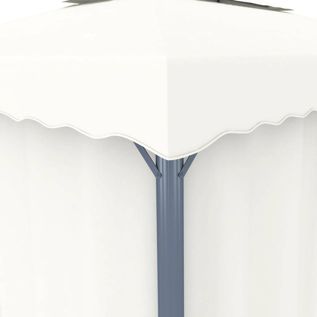 Tonnelle de Jardin Aluminium avec Rideaux Moustiquaires et Éclairage Solaire Crème 4x3 m – ComfortXL Outdoor Living - Image 8