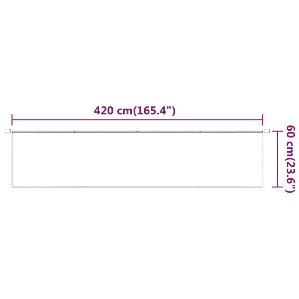 Helloshop26 - Auvent vertical 60 x 420 cm tissu oxford beige - Imagen 5